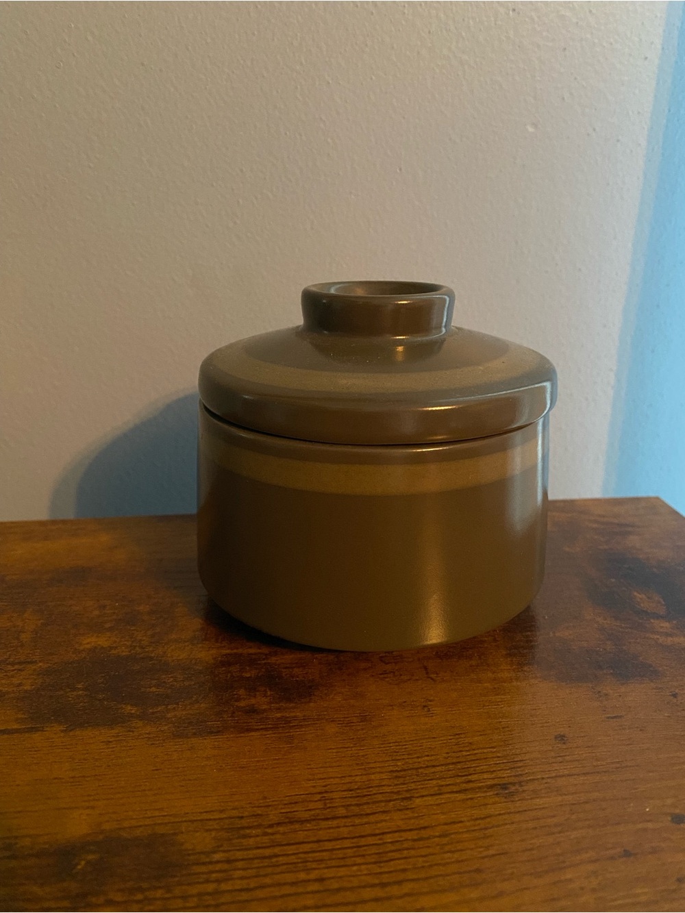 Mikasa Olive Green Ceramic Jar with Lid